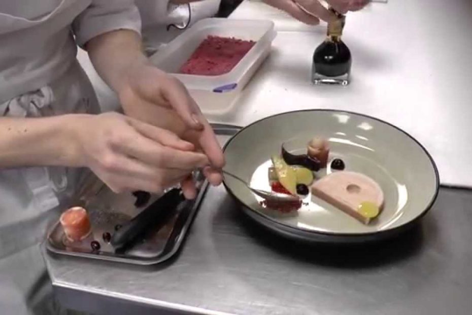 Michel Van Der Kroft prepares a signature dish with foie gras and eel at 't Nonnetje