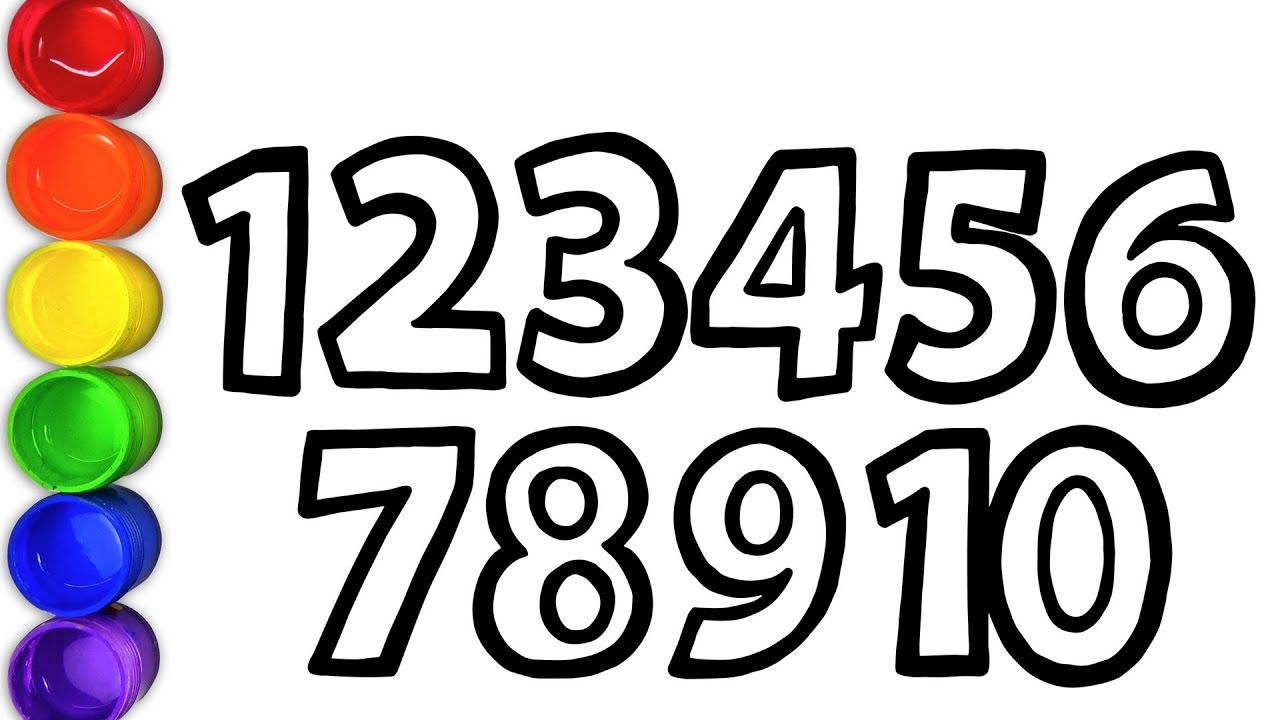 222 Hình tô màu số đếm đơn giản nhất cho bé  cmmeduvn
