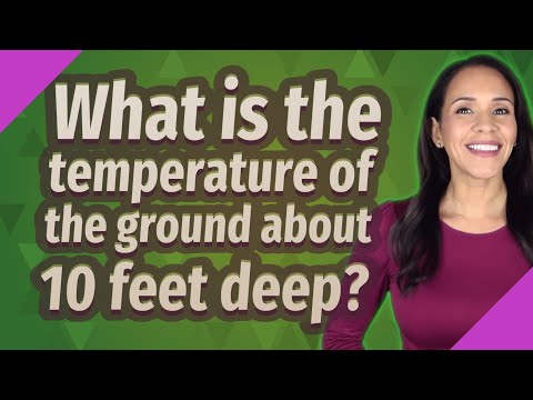 What is the temperature of the ground about 10 feet deep?