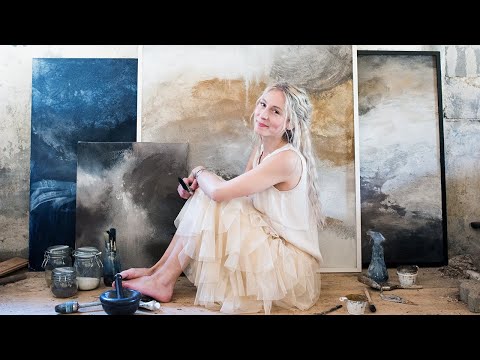 How I make paint of earth pigments | Painting tutorial