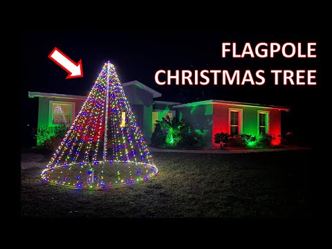 DIY | Flagpole CHRISTMAS TREE LIGHTS